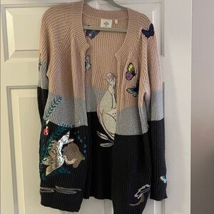 Embroidered Colorblock Sweater